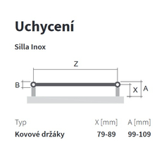 Těleso koupelnové trubkové Isan Silla Inox 1495 x 600 mm, 545 W, elektrické s regulátorem Mini PW, nerez