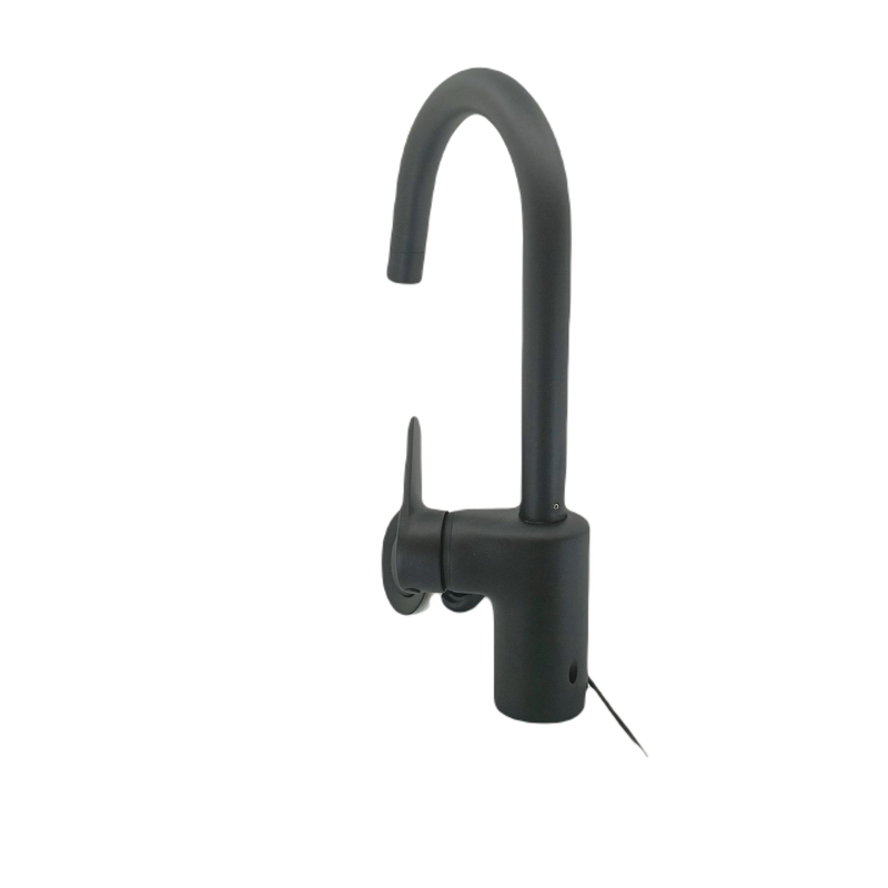 Umyvadlová, stojánková, páka vpravo baterie Optiline Europa 2.0 černá s výpustí