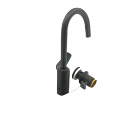 Umyvadlová, stojánková, páka vpravo baterie Optiline Europa 2.0 černá s výpustí