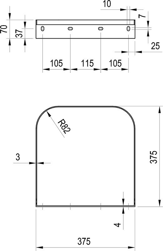Konzole Ravak Yard 60, bílá