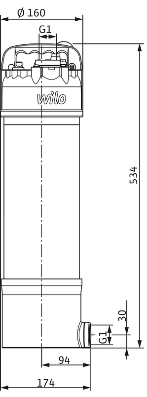 Plně zaplavitelné čerpadlo Wilo Extract FIRST SE 303 (1-fázový 230 V, 50 Hz)