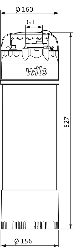 Plně zaplavitelné čerpadlo Wilo Extract FIRST 303 (1-fázový 230 V, 50 Hz)