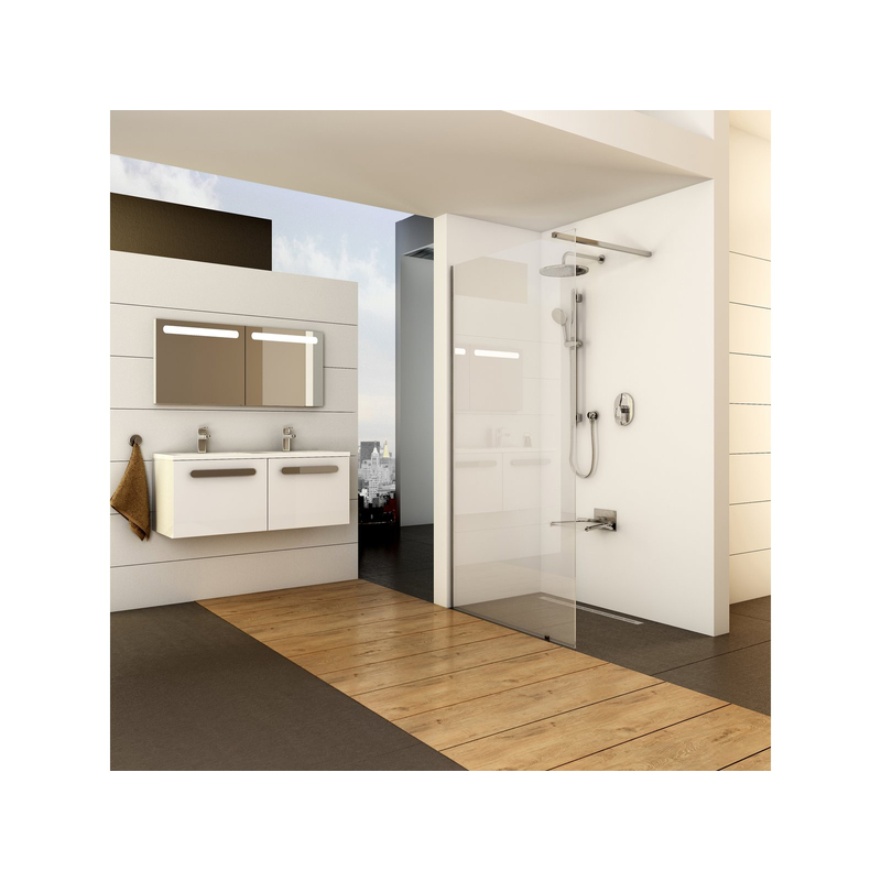 Sprchový kout Ravak Walk-In Wall 60, černá+transparent