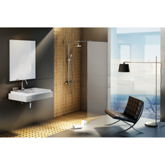 Sprchový kout Ravak Walk-In Wall 60, černá+transparent