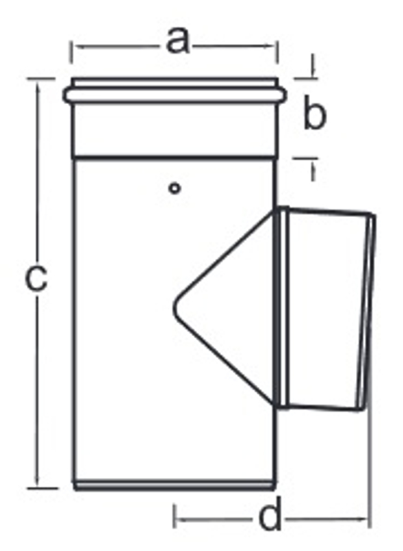 Spojovací T-kus Almeva LIL DN 200/300, černá
