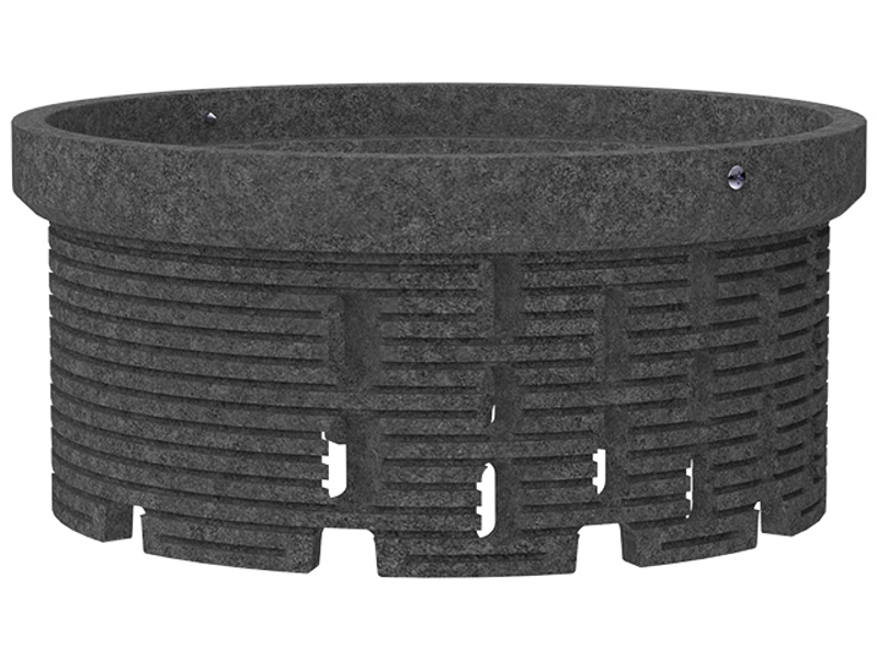 Prodlužovací nástavec HL Hutterer & Lechner, pr. 350mm, h = 25-150mm, ke kontrolní a drenážní šachtě HL635N(.0) pro zelené, zatěžované a provozní střechy - terasy