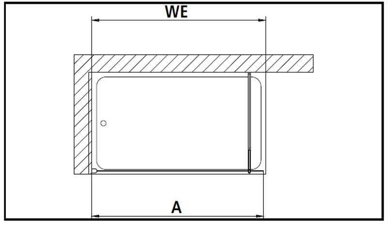 Zástěna Walk-in Wall Kermi Cada XS CKTWF stříbrná vysoký lesk, čiré ESG sklo s úpravou CADAclean 90 x 200 cm