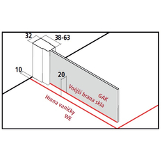 Zástěna Walk-in Wall Kermi Cada XS CKTWF stříbrná vysoký lesk, čiré ESG sklo s úpravou CADAclean 90 x 200 cm