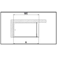 Zástěna Walk-in Wall Kermi Cada XS CKTWF stříbrná vysoký lesk, čiré ESG sklo s úpravou CADAclean 90 x 200 cm