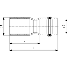 Redukce Viega Temponox s SC-Contur 1715.1 18 x 15