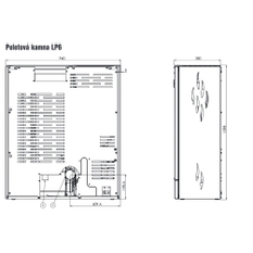 Kamna peletová OPOP LP6 AIR, 6kw, barva sandstone (pískovec)