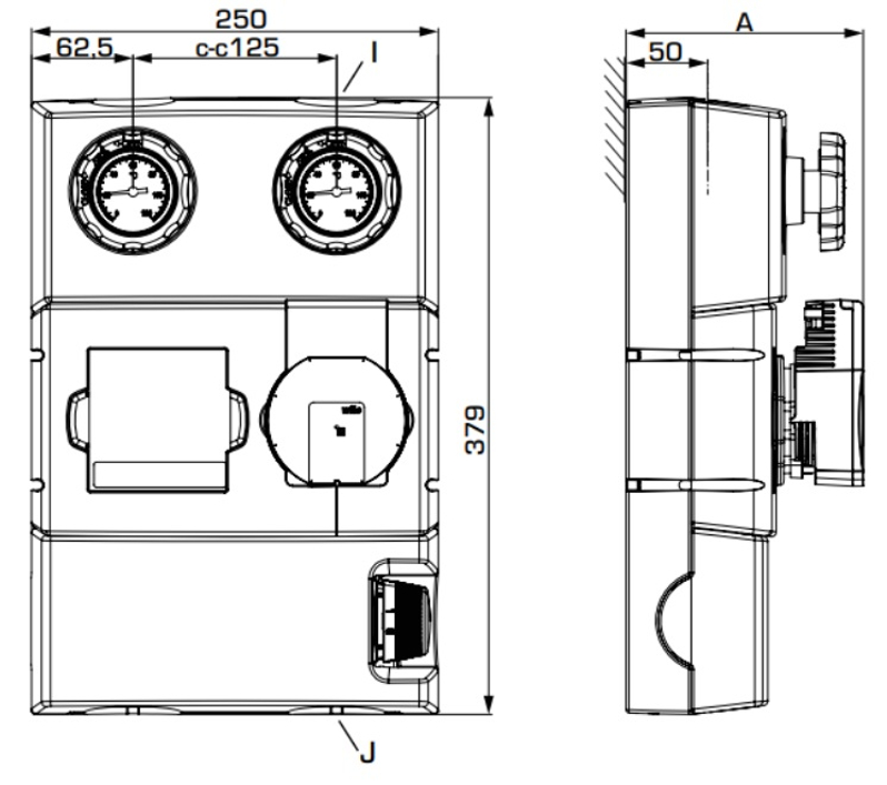 Čerpadlová skupina ESBE GFA212, DN25, Grundfos UPM3 AUTO 25-50