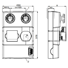 Čerpadlová skupina ESBE GFA212, DN25, Grundfos UPM3 AUTO 25-50