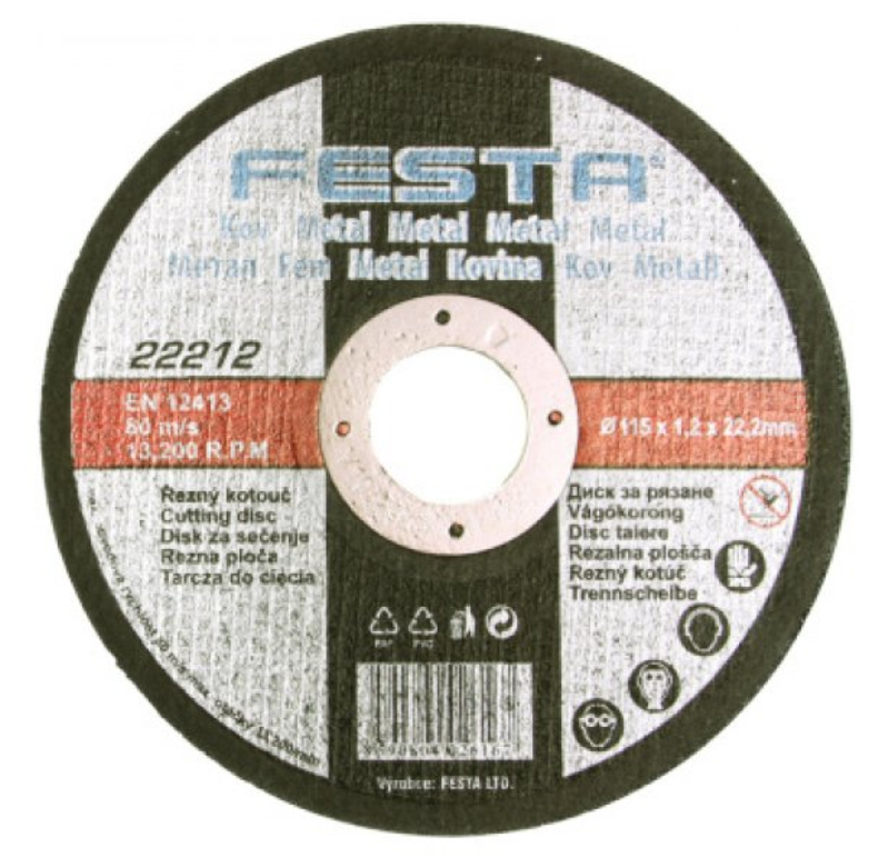 Kotouč řezný FESTA 22219 na kov 150x1,2x22,2mm