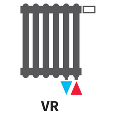 Radiátor článkový Isan Atol C2 600 15 článků, na zeď GTX, 2703 W, bílá, připojení VR