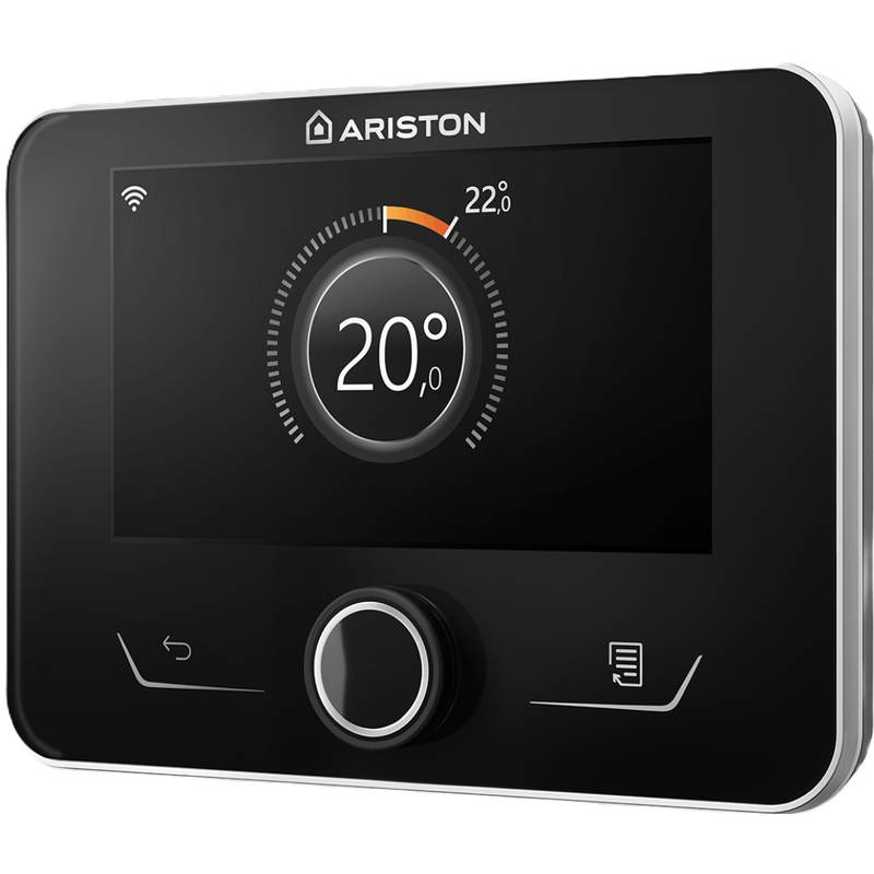 Pokojový regulátor/termostat e-BUS Ariston Sensys HD, modulační, barevný displej, CZ komunikace, časový program TOP a TV, černá