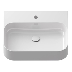 Umyvadlo Ravak Ceramic Slim Wall R 55, s otvorem pro baterii, s přepadem, bílá