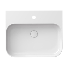 Umyvadlo Ravak Ceramic Slim Wall R 55, s otvorem pro baterii, s přepadem, bílá