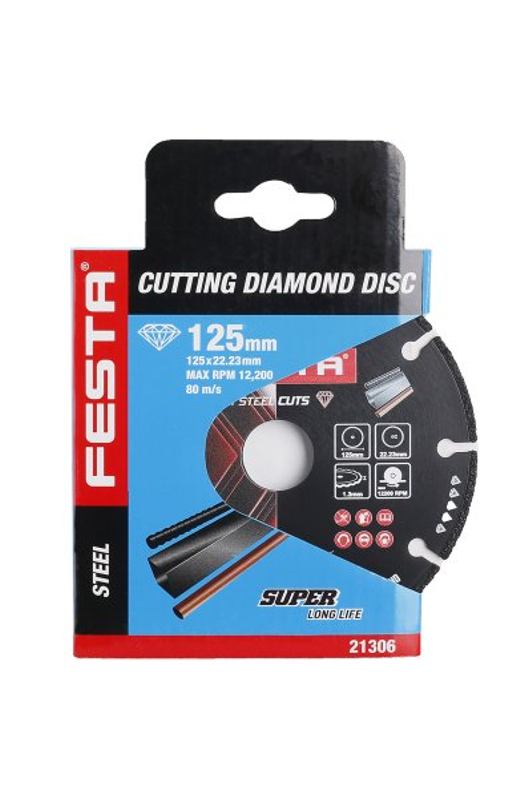 Kotouč diamantový FESTA 21306 na kov 125x1,3x22,2mm