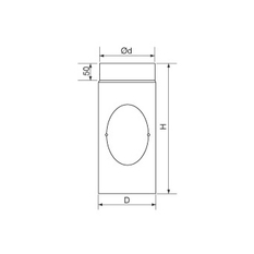 Trubka Almeva 450 mm s čistícím otvorem ORM / 160