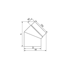 Koleno Almeva 45° ORM / 150