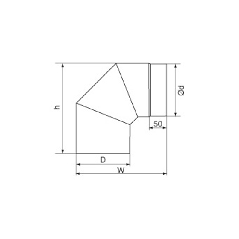 Koleno Almeva 90° ORM / 160