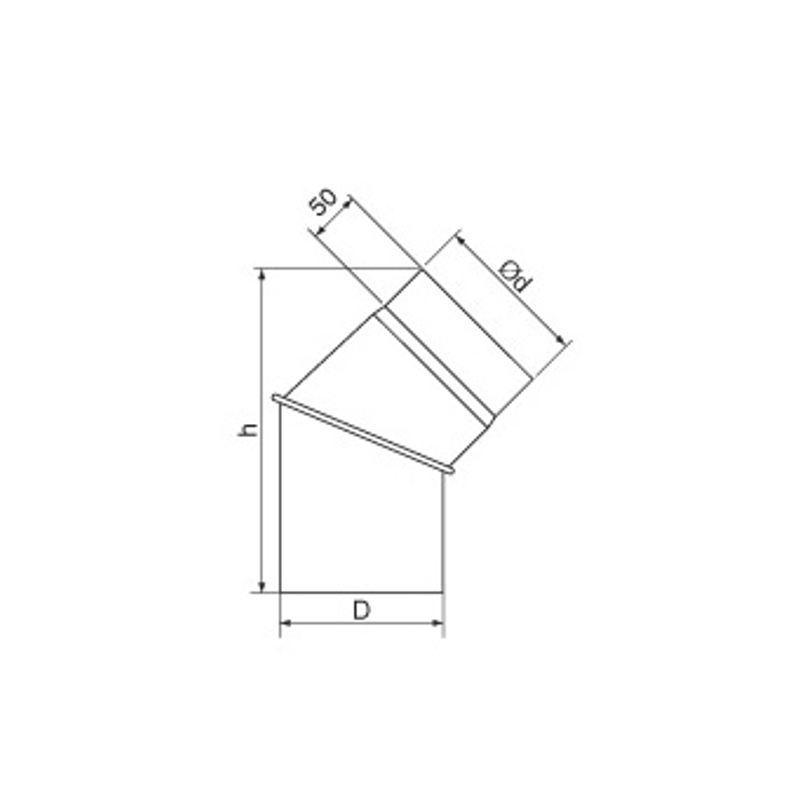 Koleno Almeva 0-45° nastavitelné ORM / 160