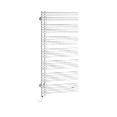 Těleso koupelnové trubkové elektrické Kermi Diveo-E 1320 x 450 mm, elektrosada WFS vlevo 600 W, bílé