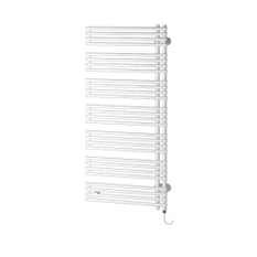 Těleso koupelnové trubkové elektrické Kermi Diveo-E 1320 x 450 mm, elektrosada WRX vpravo 600 W, bílé