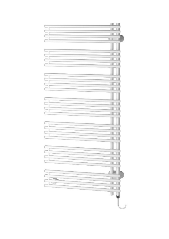 Těleso koupelnové trubkové elektrické Kermi Diveo-E 1700 x 450 mm, elektrosada WRX vpravo 800 W, bílé