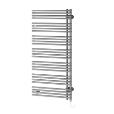Těleso koupelnové trubkové elektrické Kermi Diveo-E 1700 x 600 mm, elektrosada WRX vpravo 800 W, stříbrné