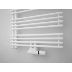 Těleso koupelnové trubkové Kermi Diveo 1320 x 450 mm, levé, připojení středové 567 W, stříbrné