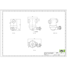 Odlučovač nečistot Reflex Exdirt D 3/4 M, mosaz, horizontální