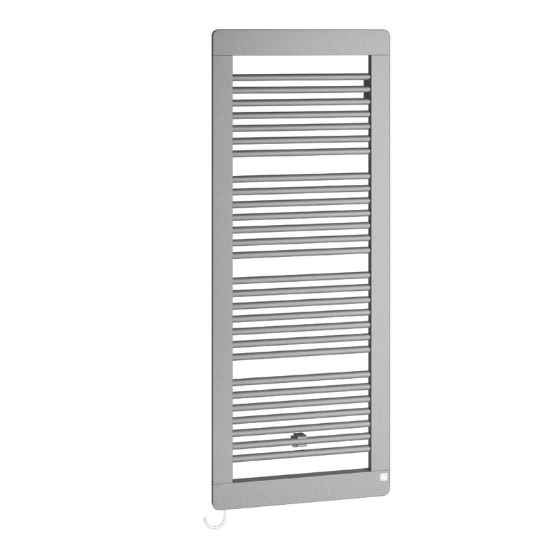 Těleso koupelnové trubkové elektrické Kermi Credo Plus-E 1429 x 550 mm, elektrosada WKS vlevo 800 W, stříbrné