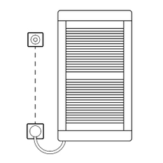 Těleso koupelnové trubkové elektrické Kermi Credo Plus-E 1429 x 550 mm, elektrosada WKS vlevo 800 W, stříbrné