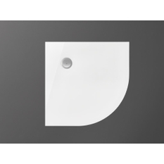 Vanička sprchová z litého mramoru Kermi Koralle RXD čtvrtkruhová 800 x 800 x 30 mm, bílá