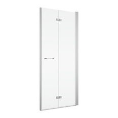 Dvoudílné skládací dveře Ronal Solino pravé / 1 strana rohového vstupu 1000 x 2000 mm, aluchrom/sklo čiré