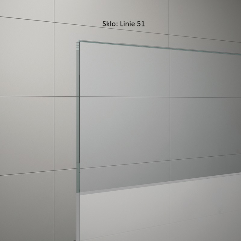 Rohový vstup Ronal Top - Line S s dvoudílnými posuvnými dveřmi (bez spodního rámového profilu) 900 x 2000 mm, aluchrom/sklo linie