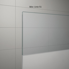 Rohový vstup Ronal Top - Line S s dvoudílnými posuvnými dveřmi (bez spodního rámového profilu) 900 x 2000 mm, aluchrom/sklo linie