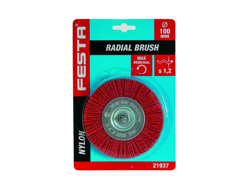 Kartáč rotační radiální FESTA 21937 nylon 100mm stopka