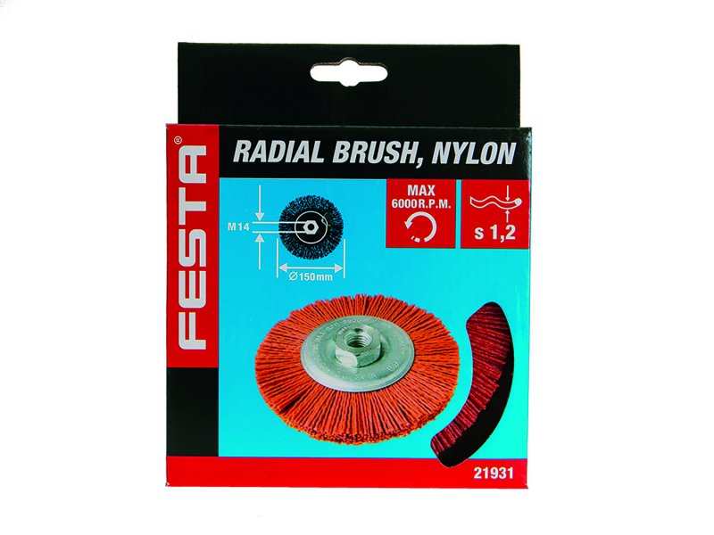 Kartáč rotační radiální FESTA 21931 nylon 150mm M14