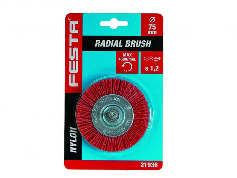 Kartáč rotační radiální FESTA 21936 nylon 75mm stopka