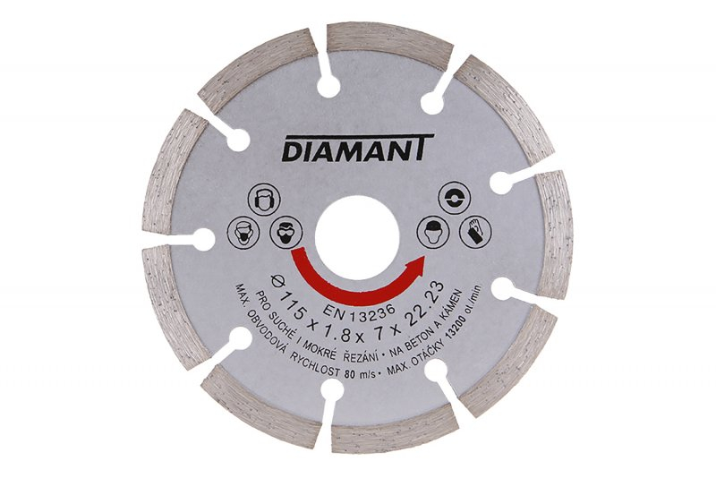 Kotouč diamantový DIAMANT 115x1,8x22,2mm segment