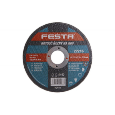 Kotouč řezný FESTA 22216 na kov 115x2,5x22,2mm