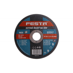 Kotouč řezný FESTA 22217 na kov 125x1,2x22,2mm