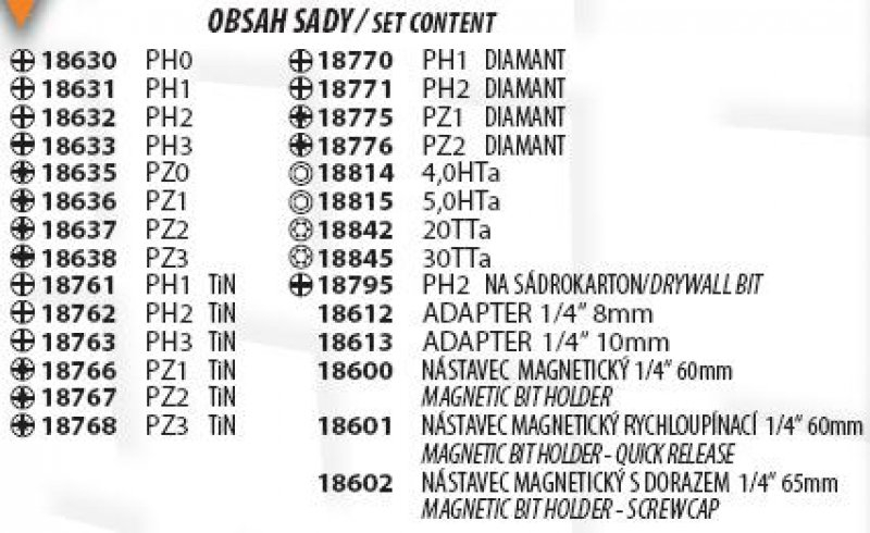 Prodejní sada bitů a adaptérů STAHLBERG 28 druhů