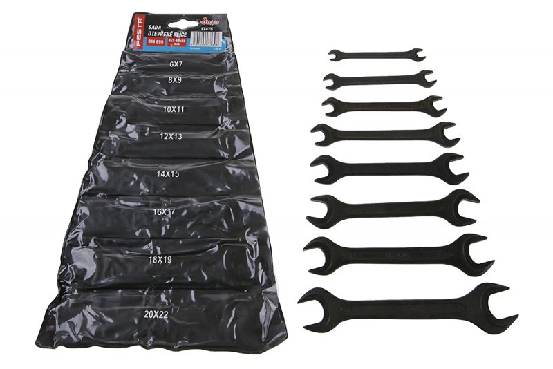 Sada otevřené klíče FESTA 17475 8ks 6-22mm