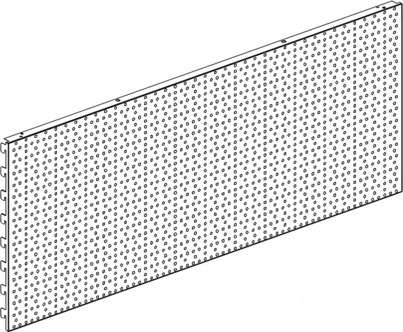 Zadní panel 200/625mm děrovaný