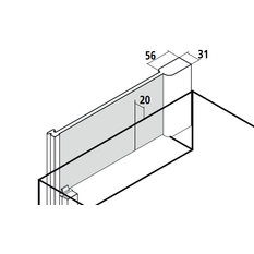 Zkrácená boční stěna vedle vany Kermi Pasa XP PXTVD stříbrná vysoký lesk/čiré ESG sklo 90 x 175 cm