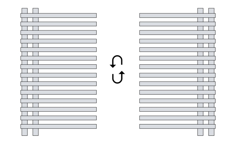 Těleso koupelnové trubkové Koralux Neo KLN 1700/600, výkon 914 W, klasické připojení, barva black matt